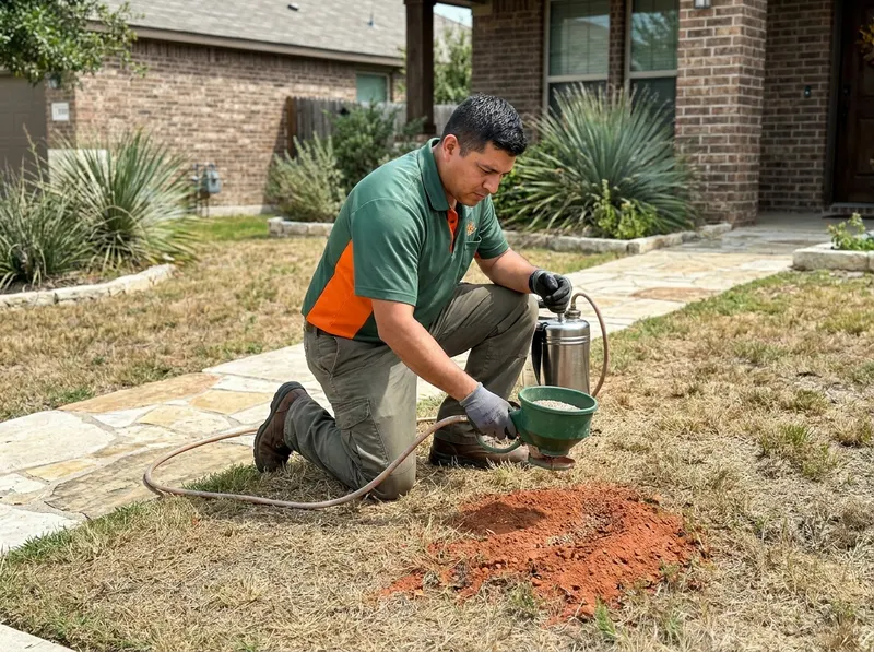 Perimeter Fire Ant Colony Eradication in San Antonio, TX